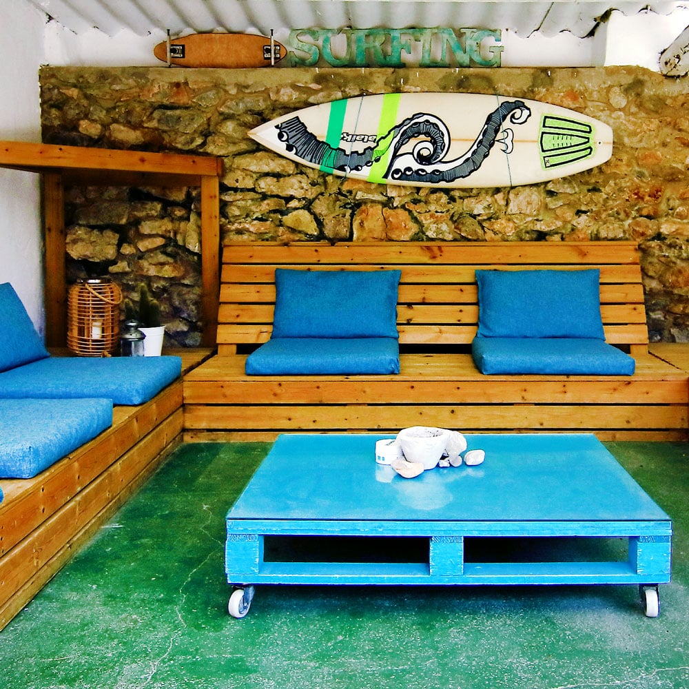 zona comun chill out de la surf house