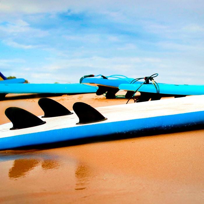 tablas de surf preparadas para curso de surf